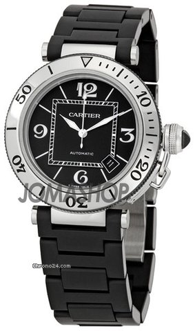 Cartier Pasha Seatimer Steel Rubber Mens Watch W31077U2 watches