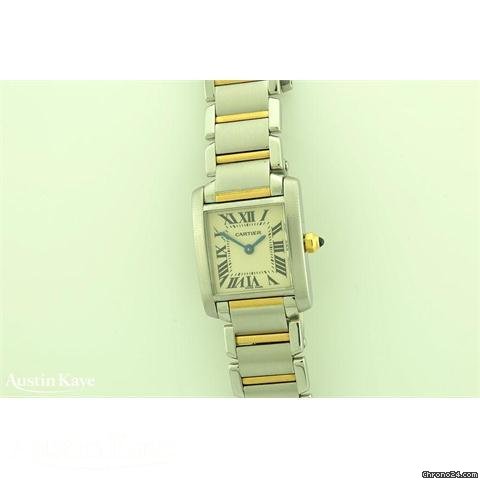 Cartier Tank Francaise Bi-metal quartz on bracelet watches