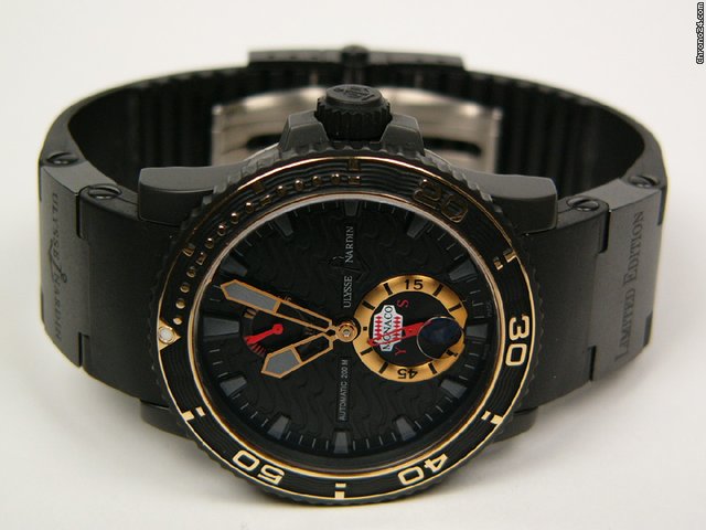 Ulysse Nardin Black Ocean Monaco steel and rubber limited edition watches