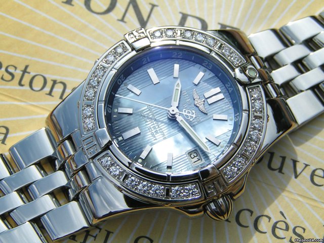Breitling Starliner MOP mit Brillantl¨¹nette blaues ZB blue d watches