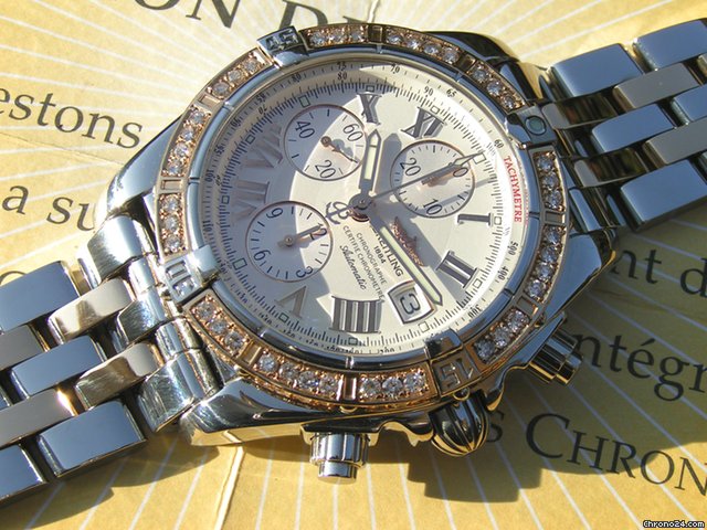 Breitling Chronomat Evolution weisses ZB Brillantl¨¹nette watches