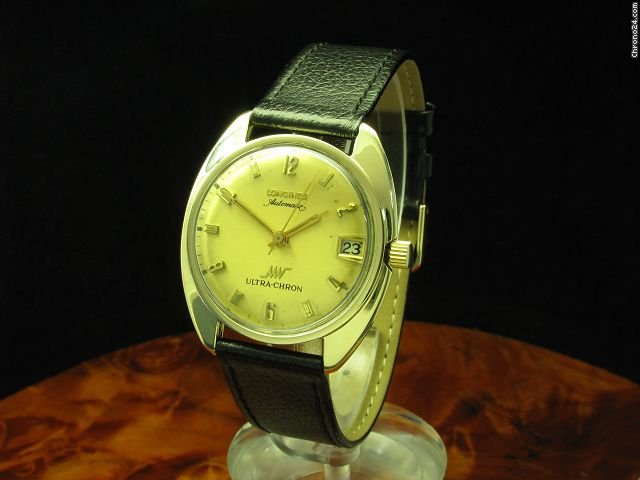 Longines Ultra Chron 10kt Gold Mantel Automatic Herrenuhr watches