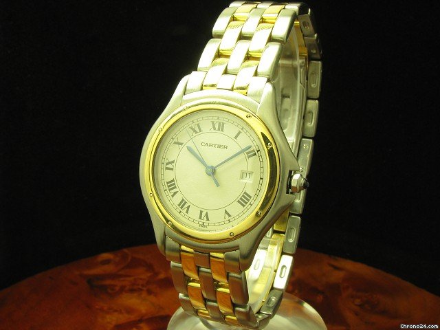 Cartier Cougar Damenuhr 18kt Gold/ Edelstahl Mit Datum watches