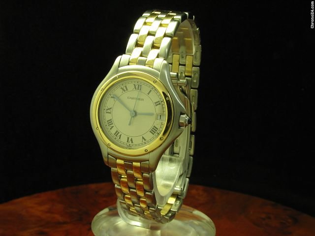 Cartier Panthere Cougar 18kt Gold / Edelstahl Damenuhr watches