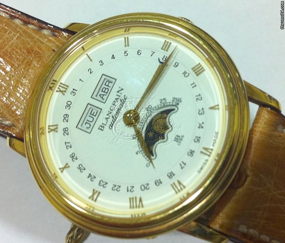 Blancpain VILLERET TRIPLE DATE MOONPHASE 18K GOLD MENS WATCH watches