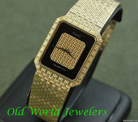 Piaget VINTAGE 18K ONYX ON MESH BRACELET watches