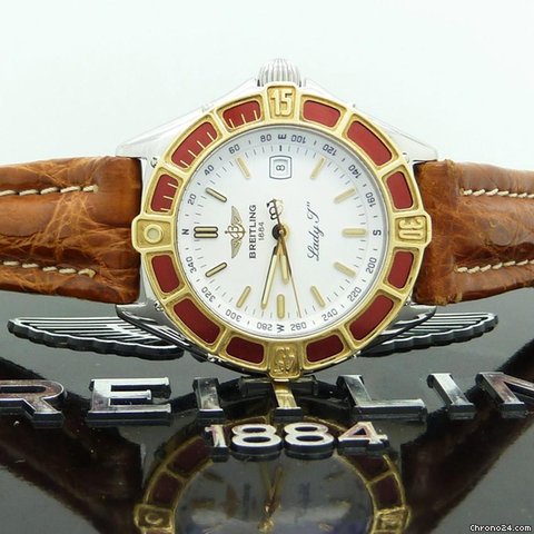 Breitling Lady J in Stahl / Gold Referenz D52065 mit Papieren von 1996 watches