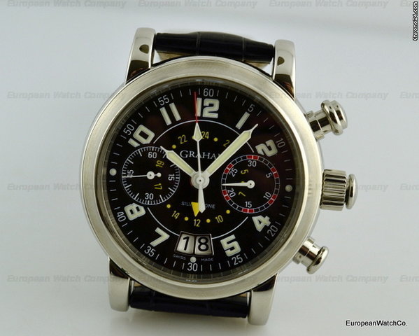 Graham Silverstone Flyback Chrongraph GMT SS/Strap watches