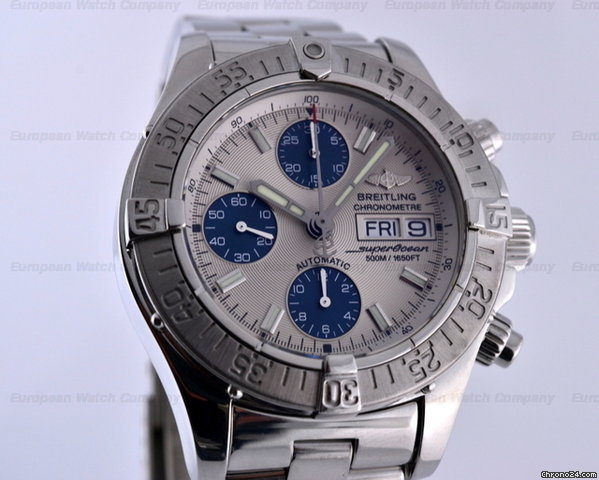 Breitling Super Ocean Chronograph SS/SS White Dial 42MM watches