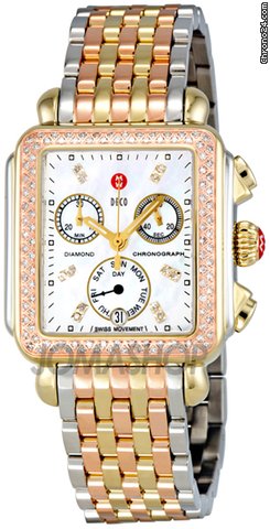 Michele Michelle Deco Day Mother of Pearl Dial Diamond Bezel Ladies Watch MWW06P000077 watches