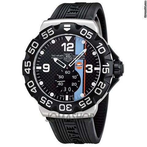 TAG Heuer Formula 1 Black Dial Rubber Strap Quartz Mens Watch WAH1013.FT6026 watches