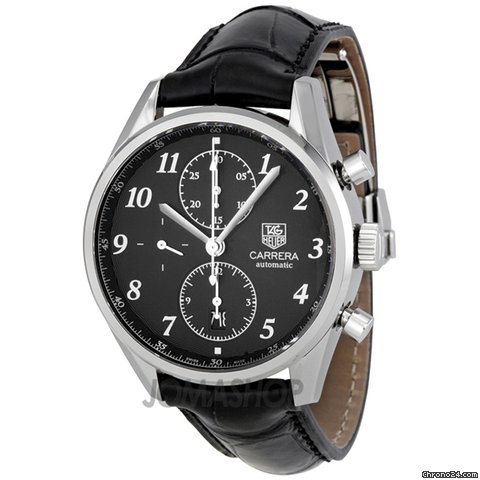 TAG Heuer Carrera Automatic Chronograph Black Alligator Leather Mens Watch CAS2110.FC6266 watches
