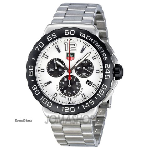 TAG Heuer Formula 1 Chronograph White Dial Stainless Steel Mens Watch CAU1111.BA0858 watches