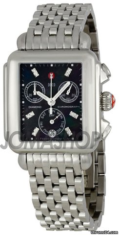 Michele Ladies Day Deco Black Dial Chronograph Watch MWW06P000015 watches