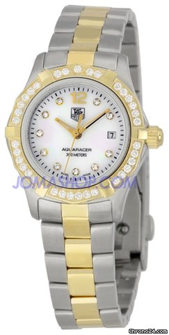 TAG Heuer Aquaracer Diamond Set Bi-Metal Bracelet Ladies Watch WAF1450.BB0825 watches
