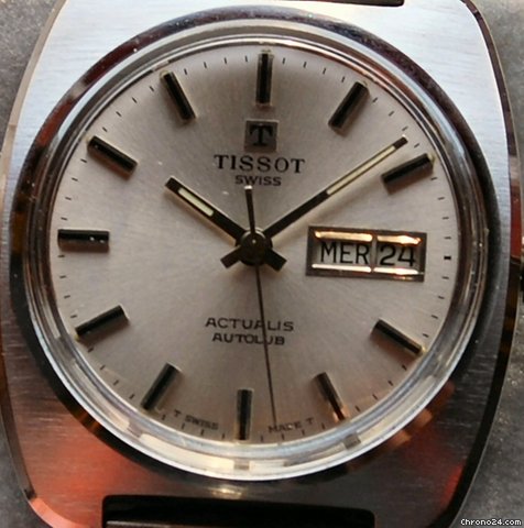 Tissot Actualis Acciaio Autoclub Rarissimo Anni 70 Day Date Nuovo watches