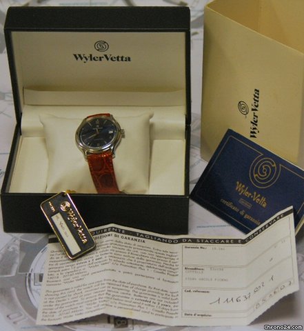 Wyler Vetta Automatique Blu Date Acciao Nuovo '99 Circa watches