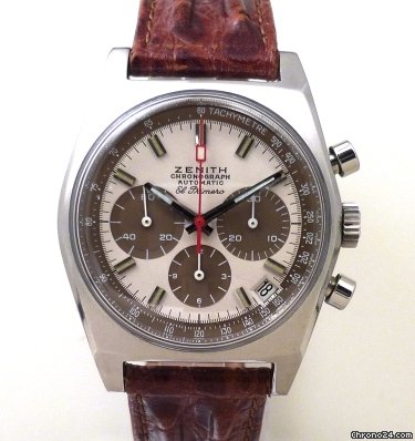 Zenith EL PRIMERO CHRONOGRAPH WITH RARE DIAL BROWN COUNTERS, MADE I watches
