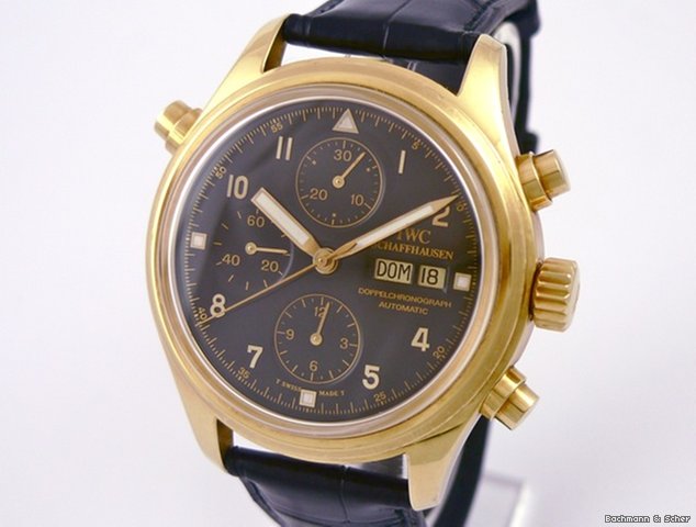 IWC Flieger-Doppelchronograph, Ref. 3711, 18k Yellow Gold watches