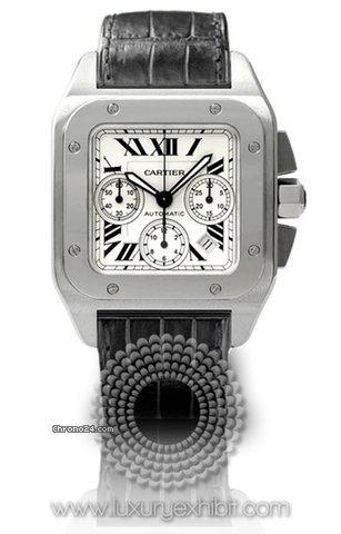 Cartier Santos 100 XL Stainless Steel Mens Watch W20090X8 watches