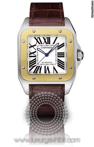 Cartier Santos 18kt Yellow Gold And Stainless Steel Mens Watch W20072X7 watches
