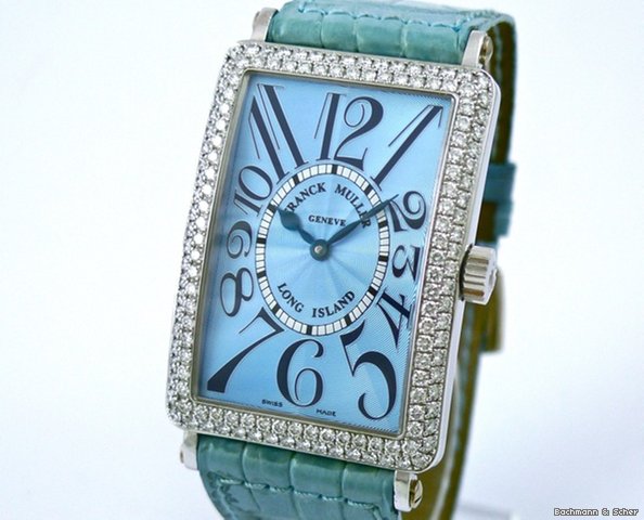 Franck Muller Long Island, Man Size, Automatic 18k White Gold, Two Dials watches