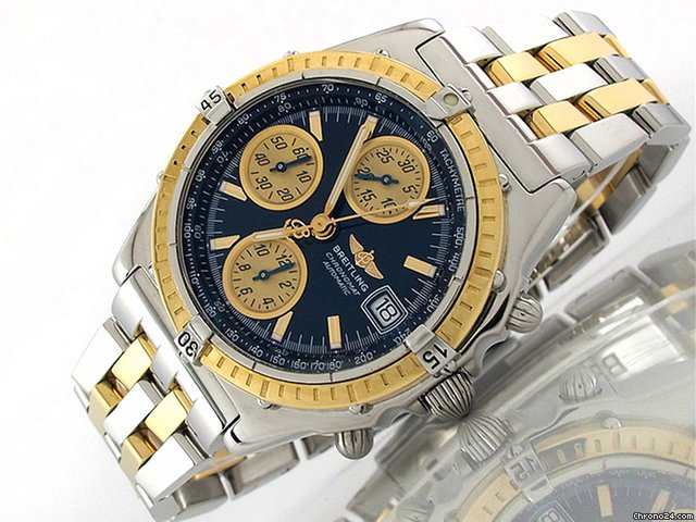 Breitling "WINDRIDER CHRONOMAT B.1305.1" 40 mm Edelstahl / Gelbgold Au watches
