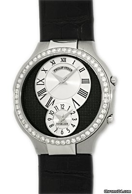 Philip Stein Diamond Teslar Dual Time Strapwatch watches