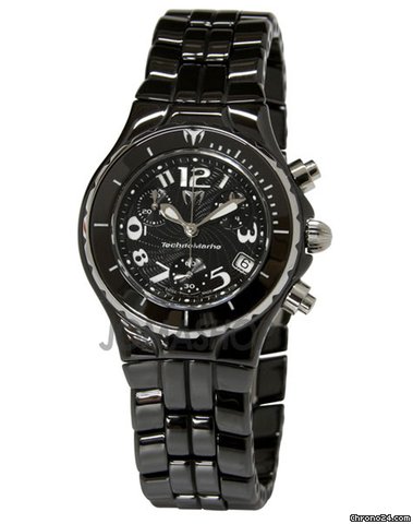 Technomarine Ceramic Mini Chrono Black Ladies Watch TLCCB02C watches