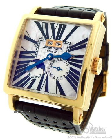 Roger Dubuis Golden Square Perpetual Calendar Leap Year 18K Gold Watch watches