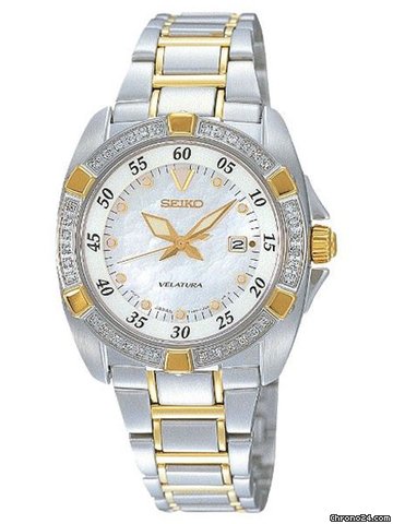 Seiko Velatura SXDA20P1 Diamant Bicolor Damenuhr watches
