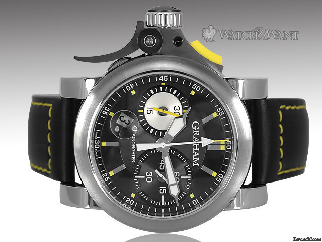 Graham Chronofighter R.A.C Trigger "Black Rush" - Chronograph - 46mm Stainless Steel - Brand New watches