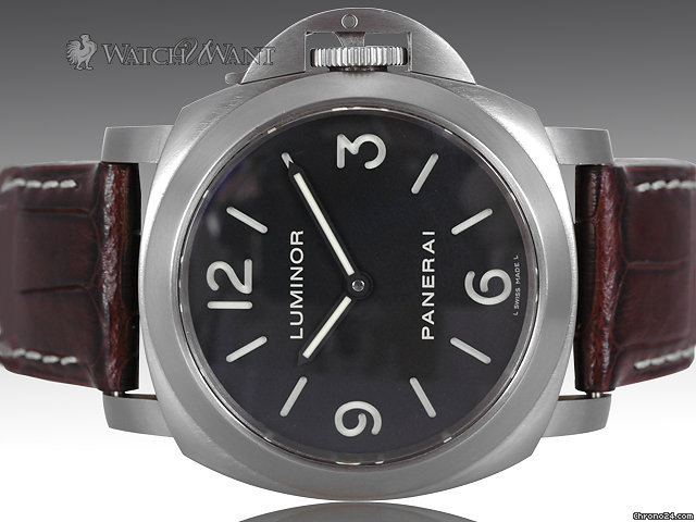 Panerai PAM 176 Luminor Base 44mm Titanium - Black Sandwich Dial watches