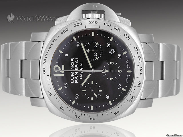 Panerai PAM 236 - Luminor Daylight Chronograph - 44mm Stainless Steel & Stainless Steel Bracelet - Boxes/Papers 100% Complete & As-New watches
