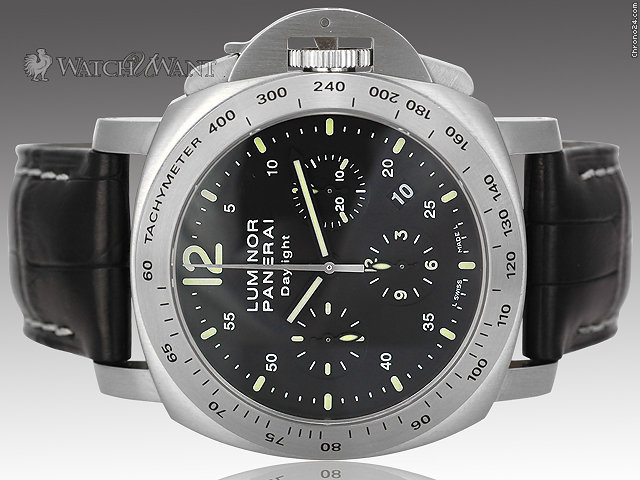 Panerai PAM 250 - Luminor Daylight Chronograph - 44mm Stainless Steel - Boxes/Papers 100% Complete & As-New watches
