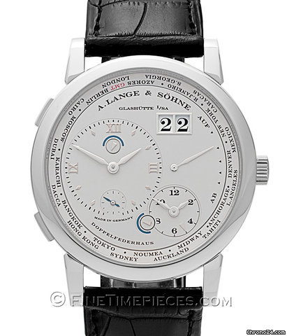 A. Lange & Sohne Lange 1 Zeitzone Platin + Platin-Faltschlie e - 116 . 025 watches