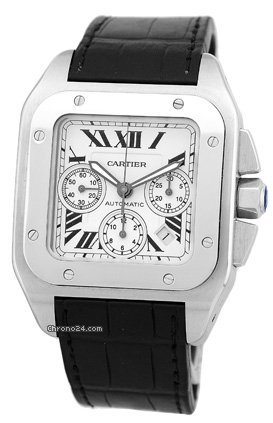Cartier Santos 100 Chronograph XL Strapwatch watches