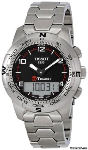 Tissot Men's T0474204405700 T-Touch II Men's Black Quartz To watches