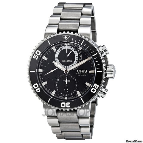 Oris Carlos Coste Cenote Automatic Chronograph Titanium Divers Mens Watch 674-7655-7184MB watches