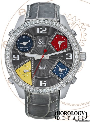 Jacob & Co. Five Time Zone Diamond Accent 47mm - JC58DA watches