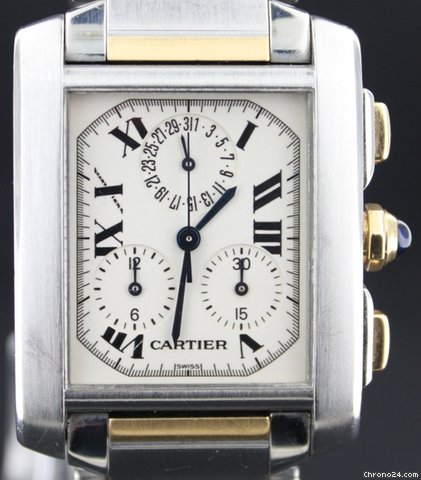Cartier Tank Fran?ais bi-color chrono watches