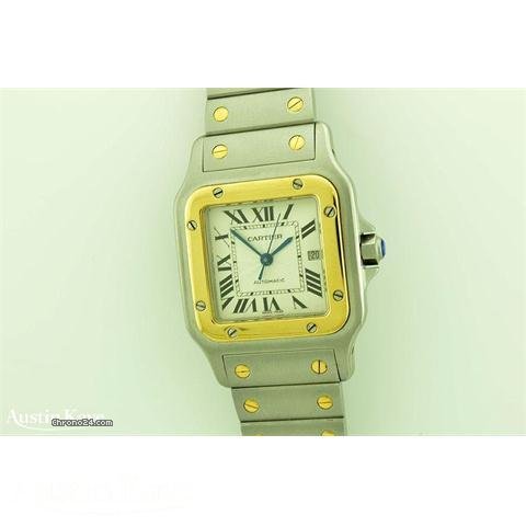 Cartier Santos Bi-metal automatic on bracelet watches