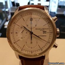 Baume & Mercier et chrono date classima white dial watches