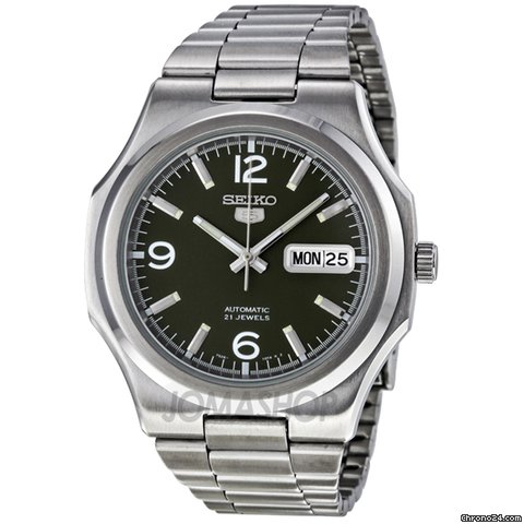 Seiko 5 Automatic Black Dial Stainless Steel Mens Watch SNKK57 watches
