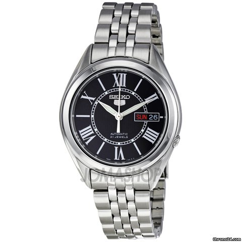 Seiko 5 Automatic Black Dial Stainless Steel Mens Watch SNKL35 watches