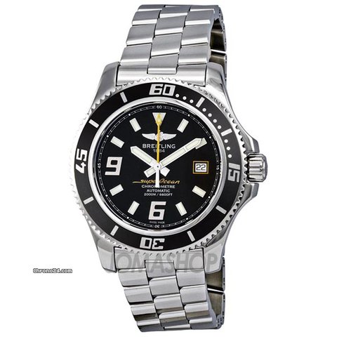 Breitling Superocean Black Dial Stainless Steel Mens Watch A17391A8-BA78SS watches