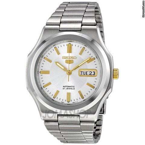 Seiko 5 Automatic Silver Dial Stainless Steel Mens Watch SNKK43 watches