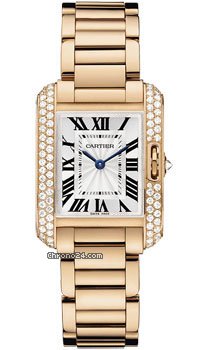 Cartier Tank Anglaise Pink Gold With Diamonds watches