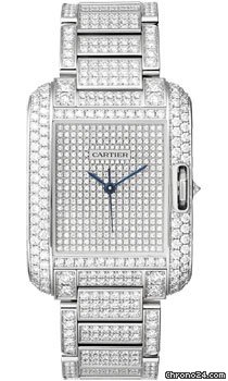 Cartier Tank Anglaise White Gold With Diamonds watches