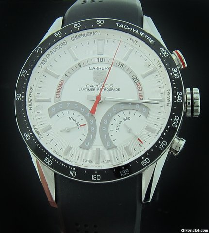 TAG Heuer Steel Carrera Calibre S Laptimer Watch CV7A11.FT6012 watches